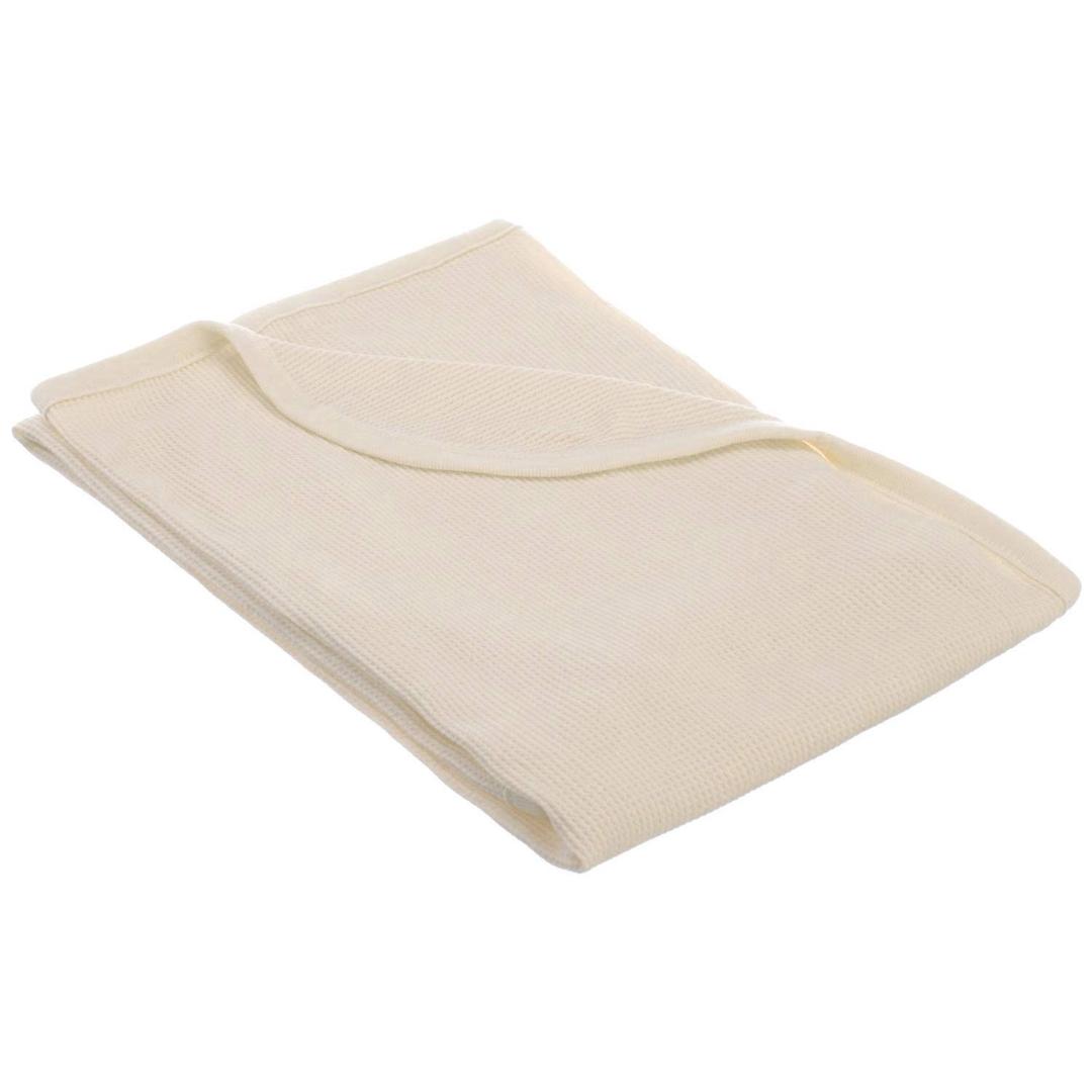 American Baby Company 100% Cotton Thermal Waffle Swaddle Blanket, Soft, Breathable & Stretchy, Cream, 30" x 40" for Boys and Girls, Perfect for Swaddling, Travel and Gifting