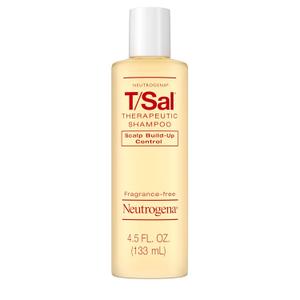 Neutrogena T/Sal Therapeutic Dandruff Shampoo, Scalp Build-Up Control, 3% Salicylic Acid,Psoriasis Treatment, Seborrheic Dermatitis Shampoo, Clears Flakes, Fragrance Free, 4.5 fl oz