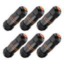 VCELINK CAT6A Waterproof Ethernet Coupler IP68 Short Profile, Female to Female Outdoor RJ45 Connector Shielded, Network Cable Extender 10Gbps for CAT6A/CAT6/CAT5E/CAT5 Cables 6-Pack, 3.23in