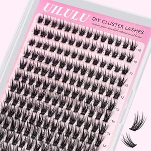 Lash Clusters Wispy Individual Clusters Lashes False Eyelashes 168 Count 0.07D 10-16MM Mix D Curl Eye Lash DIY Lash Extensions at Home (U24 Lashes Only)