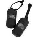 Dog Poop Bag Holder Dispenser Reusable Leash Attachment for Convenient Waste Collection for Walking Outdoor Pet Accessory Black, 2 Pack