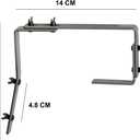 3 x 2 Pack Metal Adjustable Brackets for Window Boxes Heavy Duty Iron Bracket for Deck Railing Planters Box - Grey (Gray)