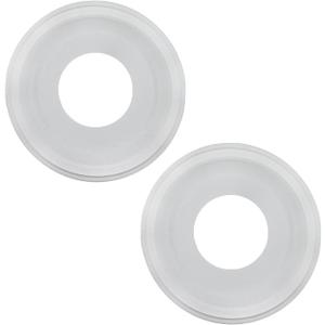 2 Pieces Molded PU Ceiling Medallion,Ceiling Light Cover Plate,Hole Cover for Light Fixtures and Ceiling Fans, 9.8"OD x 4"ID x 0.94"P (Fits Canopies up to7-1/4"),White