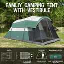 PORTAL 6/8/10 Person Family Camping Tent with Screen Room, Water Resistant Big Tunnel Tents with Rainfly, Large Family Tent for Camping, Outdoor, Patio