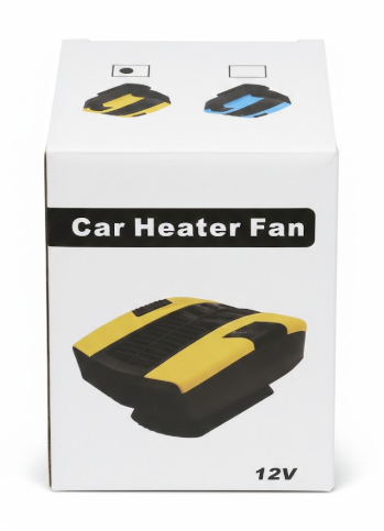 FWBBG 2in1 Portable Car Heater & Cooler Fan, 12V Fast Windshield Defroster and Defogger with 360° Rotation, Plugs into Cigarette Lighter