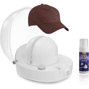 3-in-1 Hat Cleaning Shaping Machine, Automatic Steamer, Iron and Dryer for Baseball Caps, Buckets Hats - Restores Shape Freshness