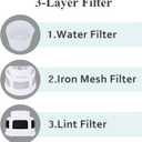 VIWINVELA 3 IN 1 Indoor Dryer Vent Kit Filter Bucket for Electric Dryer with 4-Inch by 8-Feet Proflex Duct (Silver)