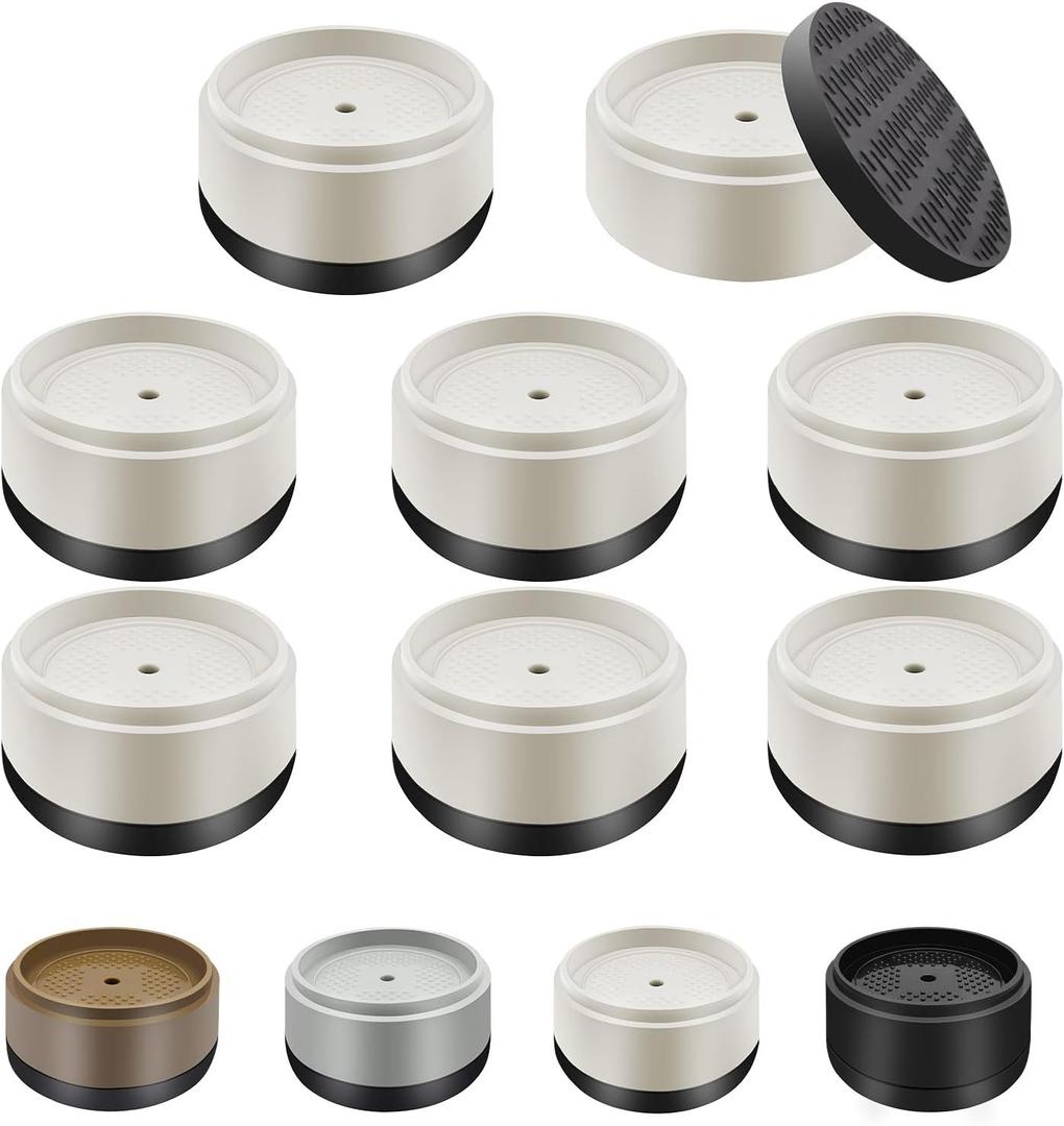 Furniture Risers Bed Risers Heavy Duty 1 inch, 2 inch, 3 inch, 4 inch Round Adjustable Bed Lifts Riser for Desk Legs Table Couch Sofa Chair Refrigerator Washing Machine (1 Inch, White, 8 Pack )