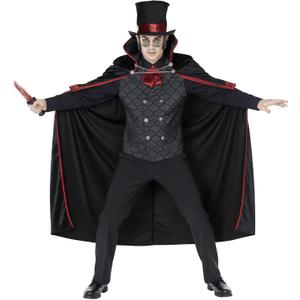 Morph Vampire Costume Men, Mens Gothic Vampire Costume, Jack The Ripper Costumes, Halloween Costumes For Men (X-Large)