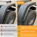 Front & Rear Fender Liner Fender Trim Extension Protector for Jeep Gladiator Mojave & Rubicon 4 Pcs