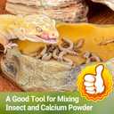 REPTI ZOO Reptile Cricket Calcium Powder Mixer, Cricket Keeper Shaker for Bearded Dragon Gecko Snake Lizards, Dispenser Feeder for Chameleon Reptile & Amphibians