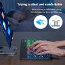 Ultra-Slim Lightweight Bluetooth Keyboard and Mouse Portable Mini Wireless Keyboard Rechargeable 7-Color Backlit for Apple iPad iPhone,Tablet iPhone Smartphone iOS Android Windows,Black