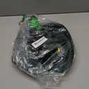 Flexi Hose with 8 Function Nozzle, 50FT - Lightweight Expandable Garden Hose, No-Kink Flexibility, 3/4 Inch Solid Brass Fittings and Double Latex Core - Black and Green