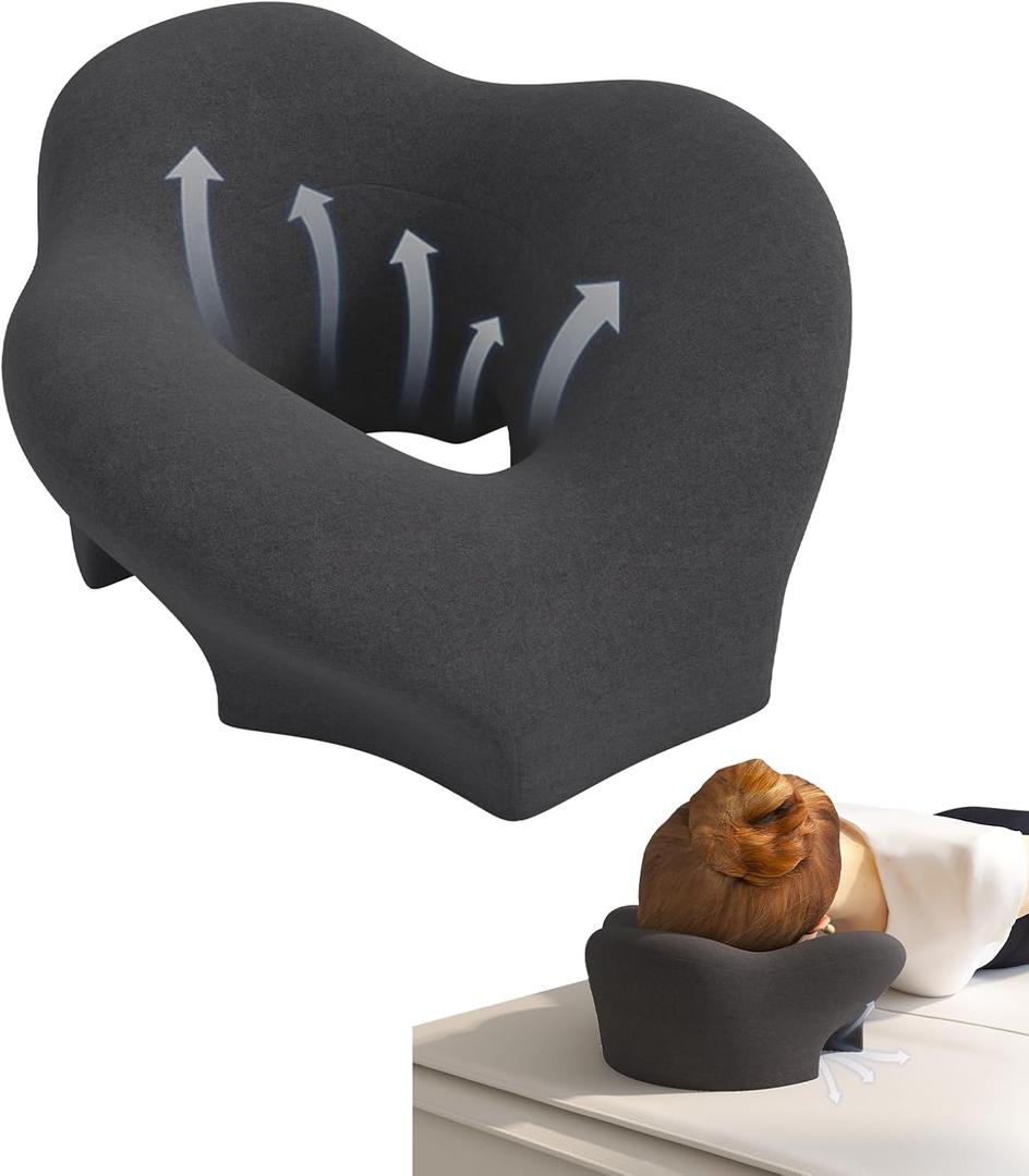 UTJZIB Massage Pillow Face Down - Headrest Face Pillow for Bed, After Post-Eye & BBL Surgery Recovery, Beach Tanning, Stomach Sleeping, Face Cradle Prone Sleepers