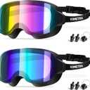 2 x 2 Pack Youth Swim Goggles, Small Face Women Fashion Anti Fog Swimming Goggles for Teens Adult Wide View