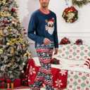 VENTELAN Family Matching Christmas Pajamas Set Holiday Santa Claus Sleepwear Xmas PJS Set for Couples and Kids (L)