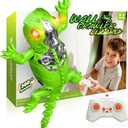 Wall Crawler Gecko Toy, Rechargeable Remote Control Lizard that Climbs Walls & Ceilings, 360Rotating RC Stunt Robot with LED Eyes, Realistic Reptile Toy-Birthday Gift for Boys Girls Kids Ages 3-12