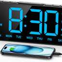 GOLOZA Digital Alarm Clocks for Bedrooms, Digital Clock with 4 Level Brightness +Off, Dual Customizable Alarms, USB Port, Power-Off Memory, Snooze, DST, 12/24H, Desk Clock for Kids Adults Elderly (Manual Time Sync)