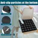 Travel Seat Cushion, Press Type Portable Inflatable Travel Seat Cushion, Suitable for Airplanes, Office Chairs, Wheelchairs, Cars, Stadiums, 36 Airbags Provide Comfortable Support (Black)