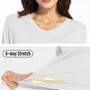 Boladeci Women's Swim Shirts Long Sleeve V Neck T Shirts UPF 50+ Sun Protection Quick Dry Rash Guard (Large)