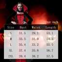 Vampire Costume for Women with teeth Accessories Gothic Vampire Dress Halloween Witch Costume Adult (Small, Black)