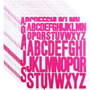 3 x 14 Sheets 1 Inch and 2 Inch Capital Letters Stickers,728 Pieces Alphabet Stickers for Scrapbooking, Sign, Water Bottle,Arts & Crafts Supplies - Rose Red