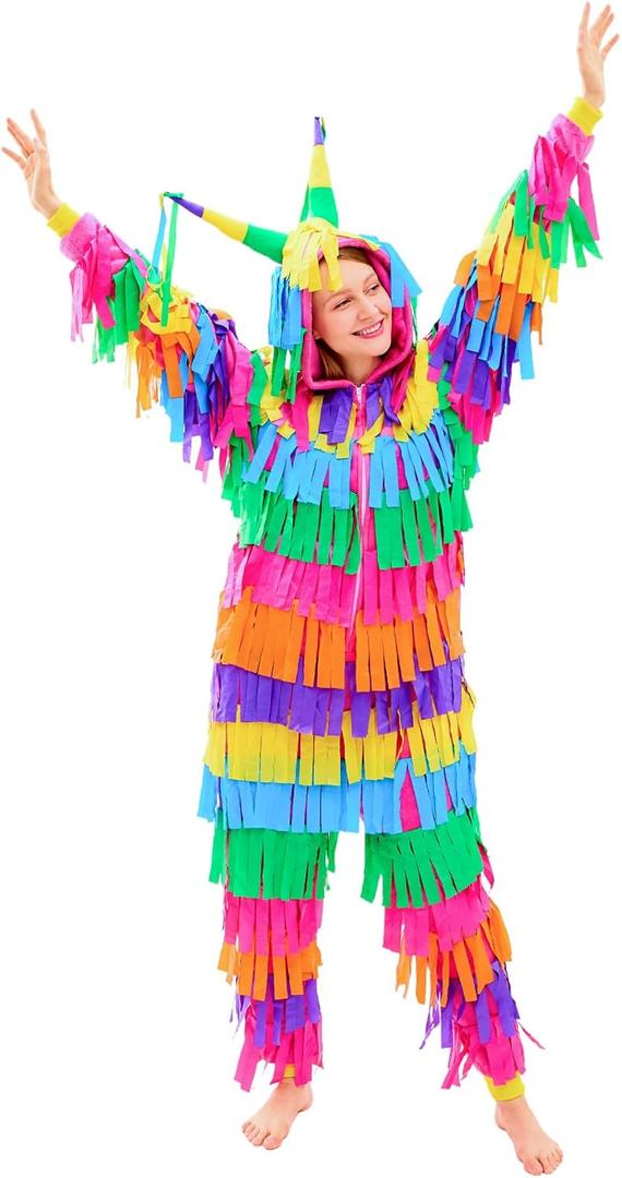 Unisex Adult Pinata Onesie Pajamas Animal One Piece Snug Fit Halloween Costume Sleepwear Homewear Piata, Medium