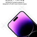3 x MOSNOVO Premium Glass Screen Protector for iPhone 14 Pro [Guidance Frame Include] (Pack of 2) [Easy Install][Anti Scratch][Advanced HD Clarity][Bubble Free][Case Friendly]