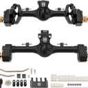 MEUS Racing +6.2mm SCX24 Portal Axles for Axial 1/24 SCX24 RC Crawler (Black)