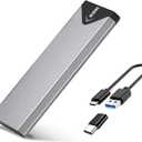 SSK Aluminum USB 3.2 Gen 1 to M.2 SATA NGFF SSD Enclosure Adapter, External SATA Based M.2 Solid State Drive Enclosure Reader (for M.2 SATA SSD only)