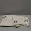 NICETOWN Natural Linen Curtains 84 inch Long 2 Panels Set, Grommet Top Thick Linen Burlap Semi Sheer Vertical Drapes Privacy Assured with Light Filtering for Bedroom/Living Room, W55 x L84