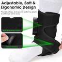 2-Pack Cordless Foot Ankle Heating Pad, Foot Ankle Massager for Pain Relief, 6 Heat Levels & 3 Vibration Modes, Feet Massager, Heated Ankles Wrap, Ideal for Home Relaxation, Daily Comfort (Black)