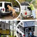 Hitch Step 2 Inch Receiver for SUV Truck RV, Heavy Duty 2 Step Dog Stairs with Adjustable Height, Foldable Dog Stairs & Dog Car Steps, Universal Trailer Hitch Step & Tow Hitch Step