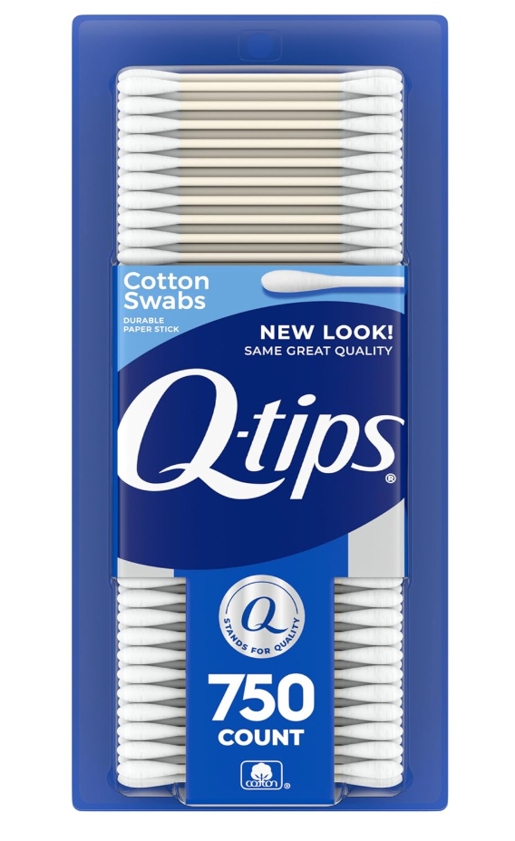 Qtips Cotton Swabs For Hygiene and Beauty Care Original Cotton Swab Made With 100% Cotton 750 Count