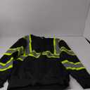 JKSafety Hi-Vis Safety Sweatshirt for men women High Visibility Zip-Up Hooded Sweatshirt Hoodie work utility Reflective Strips with Extended Trims (JK121-Black,L)