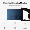 Pocket AI Voice Recorder & Smart Assistant Auto Transcription, Summaries & Action Items AI Note Taker for Meetings, Calls & Productivity - Space Grey