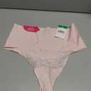 Maidenform womens Tame Your Tummy Shaping Lace Thong With Cool Comfort Waist Shapewear, Pink Pirouette Lace, Medium US