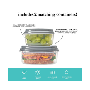 Fit & Fresh Complete Lunch Kit Includes 2 Containers