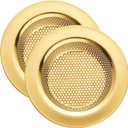 LASSHSWA Kitchen Sink Strainer Stainless Steel, Kitchen Sink Drain Strainer, Gold Sink Strainers for Kitchen Sinks with Large Wide Rim 4.5" Diameter (2 PCS)