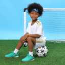 Hawkwell Unisex-Child Athletic Lace Up Boys Girls Indoor Trainer Soccer Shoe (Toddler/Little Kid/Big Kid) (Green)