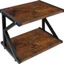 Printer Stand Multi-Purpose Printer Shelf for Desk,Wood Stand with Storage Home Office Desktop Printer Stand with Anti-Skid Feet (1-Tier) (Rustic Brown)