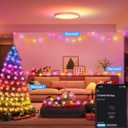 echosari Cherry Blossom Flower String Lights, 33ft 16 Million Color Chaning Fairy Lights Plug in APP & Remote Control DIY Music Sync Flower Light for Bedroom Dorm Wedding Decor