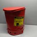 Justrite 09100 Oil Waste Can, Self-Closing, 6 Gal, Red