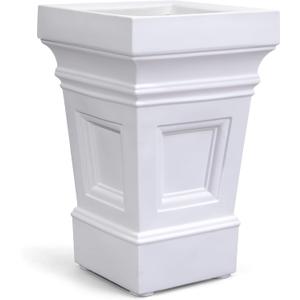 Step2 Atherton Square Planter, Large Planters for Outdoor Plants, Gardening and Flower Pot for Patio or Porch, Efficient Drainage, Durable Plastic, Classic White (15.25"D x 15.25"W x 24"H) Step2 Atherton Square Planter, Large Planters for Outdoor Plants, Gardening and Flower Pot for Patio or Porch, Efficient Drainage, Durable Plastic, Classic White (15.25"D x 15.25"W x 24"H)