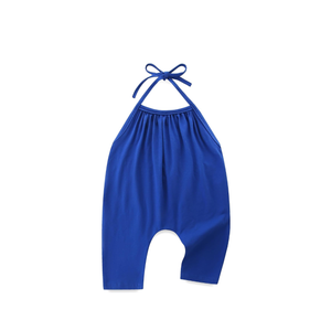 Toddler Girls Summer Clothes Backless Strap Slouch Jumpsuit Harem Halter Romper Pants 4-5T