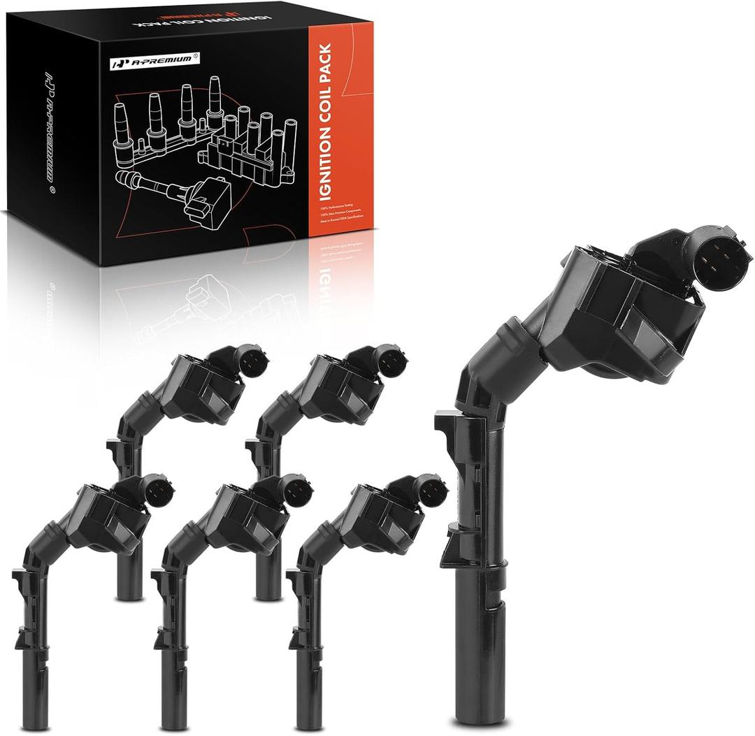 A-Premium 6PCS Ignition Coil Packs Compatible with Mercedes-Benz Vehicle - 3.0L 3.5L - C400 2005, CLS400 2015-2017, E400 2015-2018, GLE400 2016-2019, ML400 2015, SL400 2015-2016, C450 AMG 2016