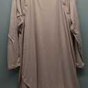 Ekouaer Women Maternity Nightgown Labor Delivery Nursing Gown Hospital Breastfeeding Dress Button Down Long Sleeve Sleepwear, Dusty Pink, XXL