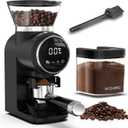 Conical Burr Coffee Grinder, Coffee Beans Grinder with 30 Grinding Settings, Automatic Burr Mill Grinder for Home Use, Touchscreen, 2-12 Cups (Black)