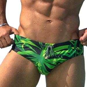 Taddlee Men Swimwear Swim Bikini Briefs Pad Swimsuits Board Surf Shorts Trunks (S, Green)