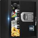 1.8 Cuft Safes for Home, Fireproof Safe Box, Home Safes Fireproof Waterproof with Electronic Keypad, Spare Key, Smart Alert, Security Fire Proof Safe for home documents Money Medicine